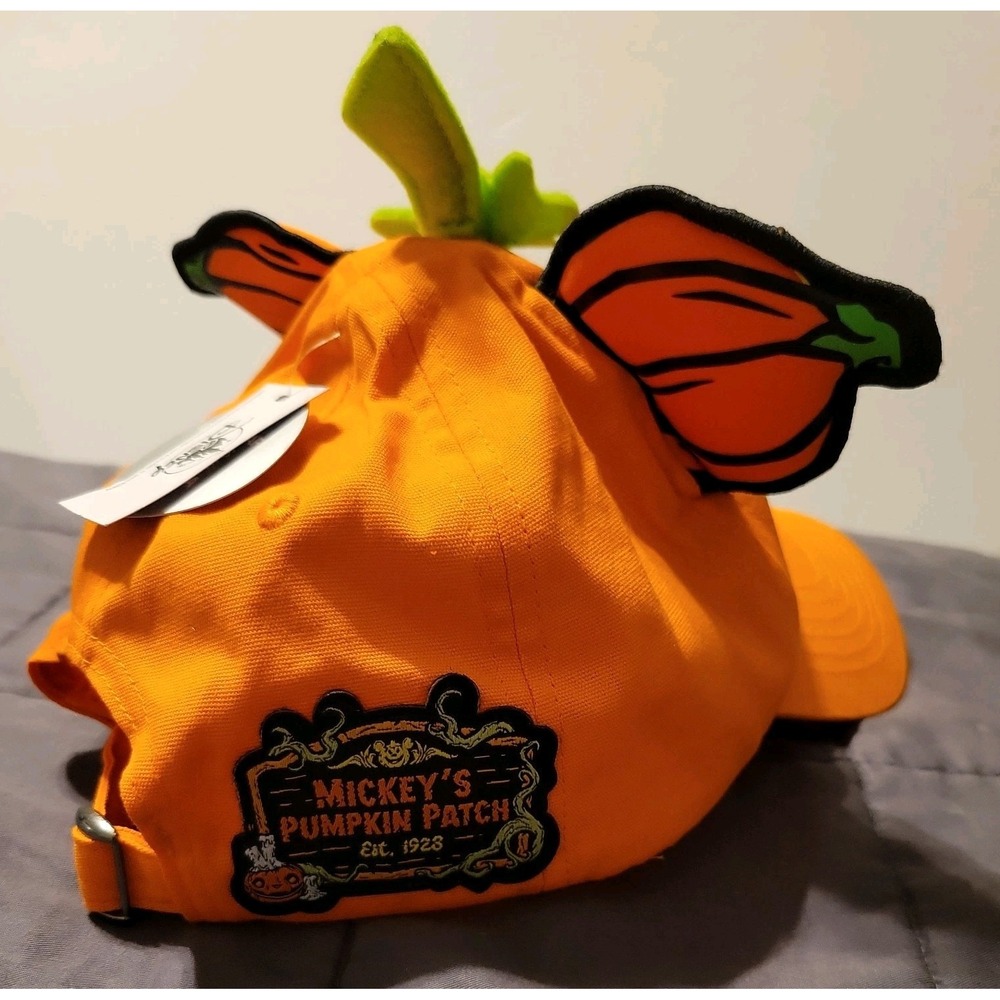 2024 Disney Park Mickey Mouse Ears Orange Pumpkin Glow In Dark Adult Hat Cap 🎃 - Picture 2 of 6